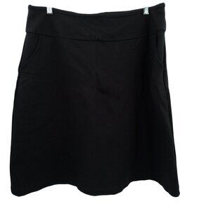 Betabrand Black Pull On A-Line Slimming Skirt Skort Size XXL Shorts Knee Length